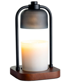 Candle Warmers chauffe-bougie dans une lanterne, noir et bois
