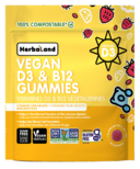 Herbaland Vegan D3 et B12 Gummies Pour Adultes