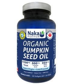 Naka Herbs Platinum Pumpkin Seed Oil Organic 1250mg