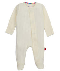 Magnetic Me Pointelle Footie Love Lines Tofu