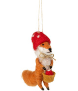 Silver Tree Ornament Felt Fox