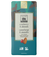 Barre de chocolat noir naturel Endangered Species avec canneberges & Amandes