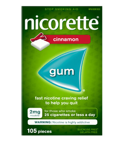 Nicorette Gum Cinnamon 2mg