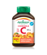 Vitamine C à croquer Jamieson 500 mg Saveur de pêche blanche juteuse