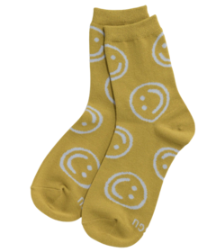 BAGGU Crew Sock Ochre Happy