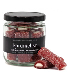Karameller Sour Rambo Strawberry Log