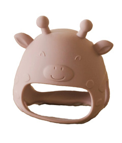 Micasso & Co Giraffe Silicone Teething Mitt Mauve