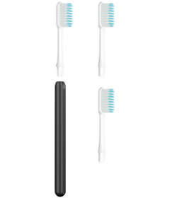 Nada Adult Toothbrush Starter + 2 Brush Heads Soft Black