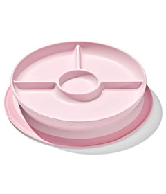 OXO Tot Stick & Stay Suction Divided Plate Blossom