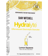 Hydralyte Electrolytes Effervescents Granules Lemon Squeeze