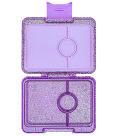 Yumbox Snack Size 3 Compartment Bento Box Princess Purple Glitter