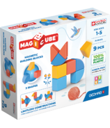 Geomag Magicube 3 Formes Animaux recyclés 9pcs