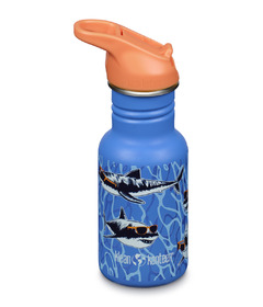 image of Klean Kanteen Kid Classic Narrow with Flip Seal Sport Sharks in Shades with sku:330757