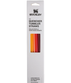Stanley The Quencher Travel Tumbler Straws Red Orange