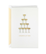 Hallmark Signature Wedding/Engagement Card Champagne