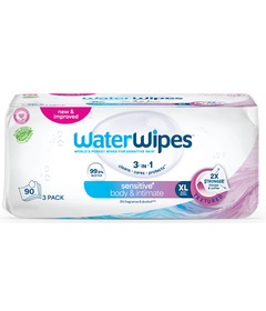 image of WaterWipes Sensitive+ Body & Intimate Wipes Unscented & Hypoallergenic with sku:272069