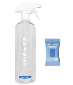 Also Green Glass and Mirror Cleaner Spray Kit