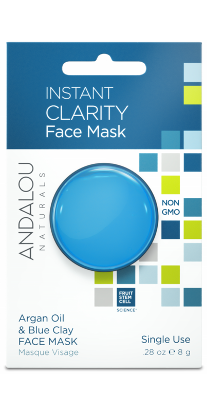 Andalou Naturals Instant Clarity Clay Face Mask – 6 Einzelpackungen Mit Arganöl & Blauer Tonerde