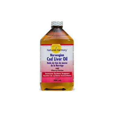 Nature\'s Harmony Norwegian Cod Liver Oil Cherry Flavour Nature\'s Harmony Norwegian Cod Liver Oil Cherry Flavour
