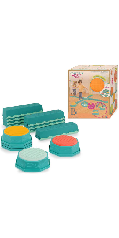 Yosamy Poutre D'Équilibrage Enfants 8 Pièces Avec Disques Tactiles - Balance Board Plastique Souple