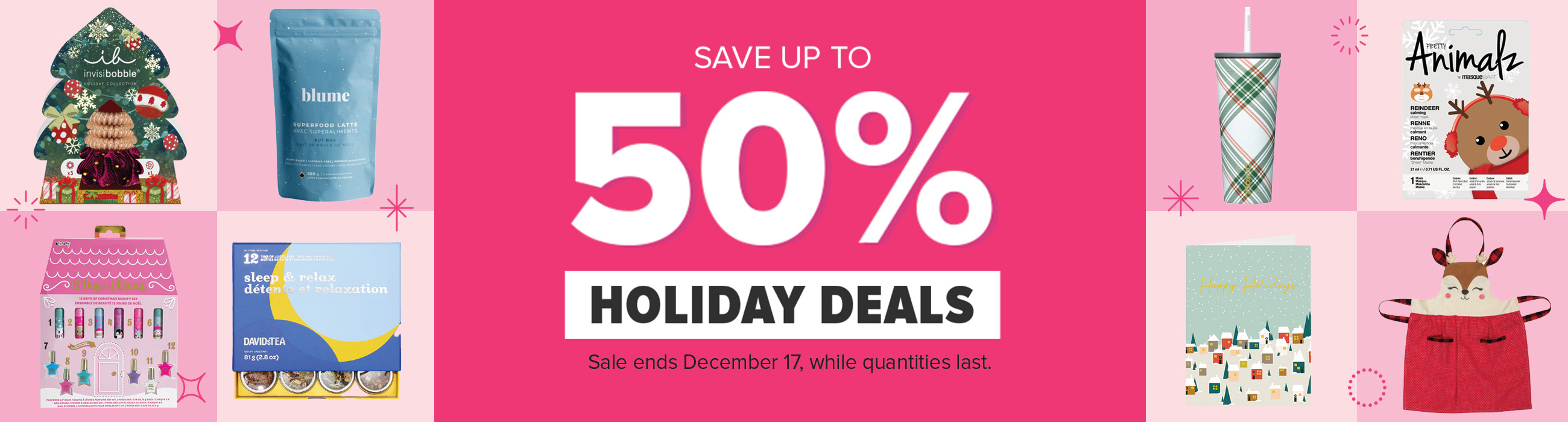 Save up to 50% on Holiday Deals
