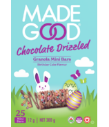 MadeGood Mini barres de granola saupoudrées de chocolat, goût gâteau d'anniversaire
