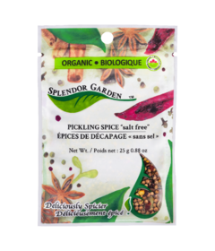 Splendor Garden Organic Pickling Spice Salt Free