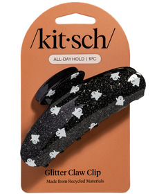Kitsch Recycled Plastic Glitter Claw Clip Ghosts