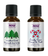 NOW Solutions Candy Cane + Woodland Walk Essential Oils Holiday Bundle