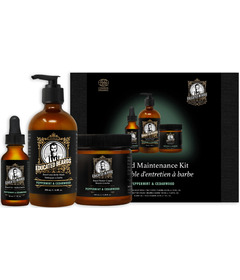 Trousse d'entretien de barbe Educated Beards Menthe poivrée et bois de cèdre