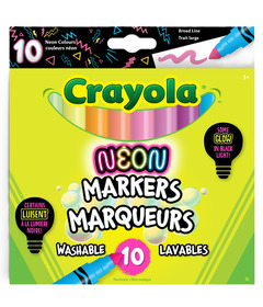 Crayola Neon Broad Line 10 Washable Markers