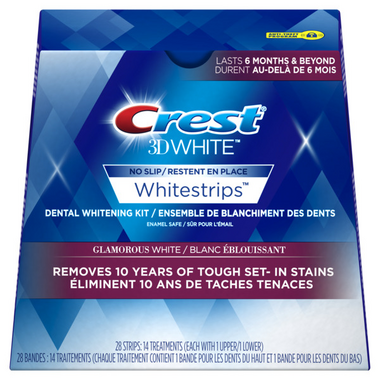 Crest 3D White Whitestrips Glamourous White Whitening Kit Crest 3D White Whitestrips Glamourous White Whitening Kit