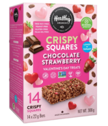 Healthy Crunch Valentine's Crispy Squares Pack Chocolate Strawberry