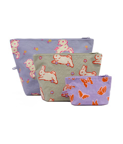 BAGGU Go Pouch Set Spring Animals