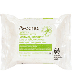 image of Aveeno Positively Radiant Make-up Removing Wipes with sku:93063