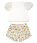 Rise Little Earthling Shirt and Shorts Set Antique White Floral