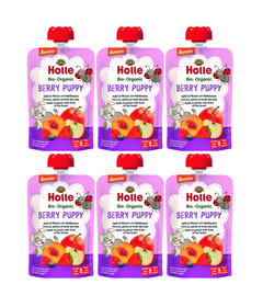Holle Organic Pouch Berry Puppy Apple & Peach Fruits of the Forest Bundle