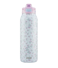 Ello Pop & Fill Stainless Water Bottle Serene Blooms