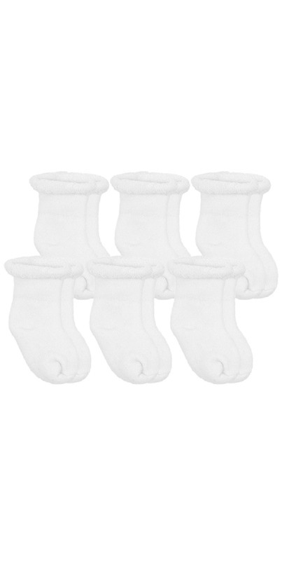 Kushies Terry Socks White