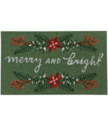 Now Designs Printed Doormat Pointsettia 