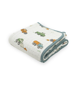 Little Unicorn Cotton Muslin Original Quilt Work Trucks