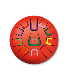 Tambu 8 Inch Tongue Drum 11 Tones Scarlet Sunset