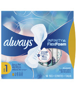Always Serviettes hygiéniques infinity FlexFoam avec ailettes