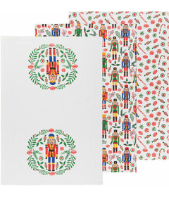 Now Designs By Danica Bakers Floursack Dishtowels Nutcracker