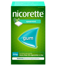 Nicorette Gum Nicotine Spearmint Flavour 4 mg