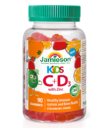 Jamieson Kids Vitamin C + D3 Gummies Strawberry & Orange