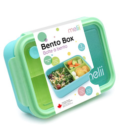 Melii Bento Box with Removable Divider Blue