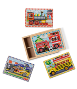 Puzzles en bois Melissa & Doug dans une boîte Véhicules