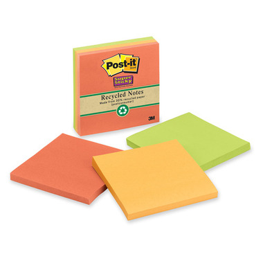 Post-It Notes Super Sticky Recycled Pads Post-It Notes Super Sticky Recycled Pads
