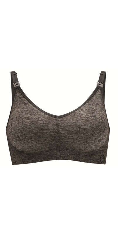 Bravado Designs Body Silk Seamless Yoga Nursing bra - Charcoal Heather,  Small